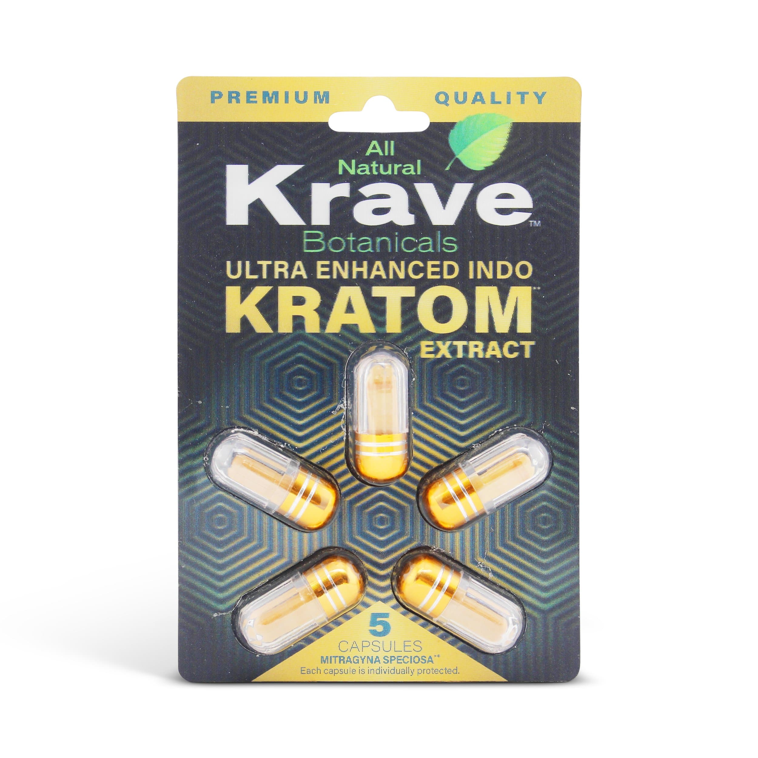 Krave Ultra Enhanced Indo Kratom Extract Capsules — view 2